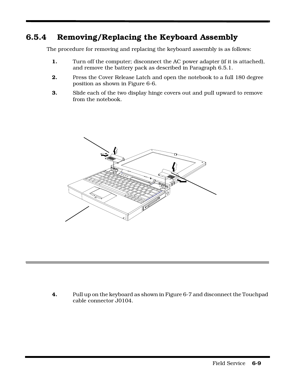 Removing/replacing the keyboard assembly, 4 removing/replacing the keyboard assembly | Texas Instruments 60X User Manual | Page 93 / 212