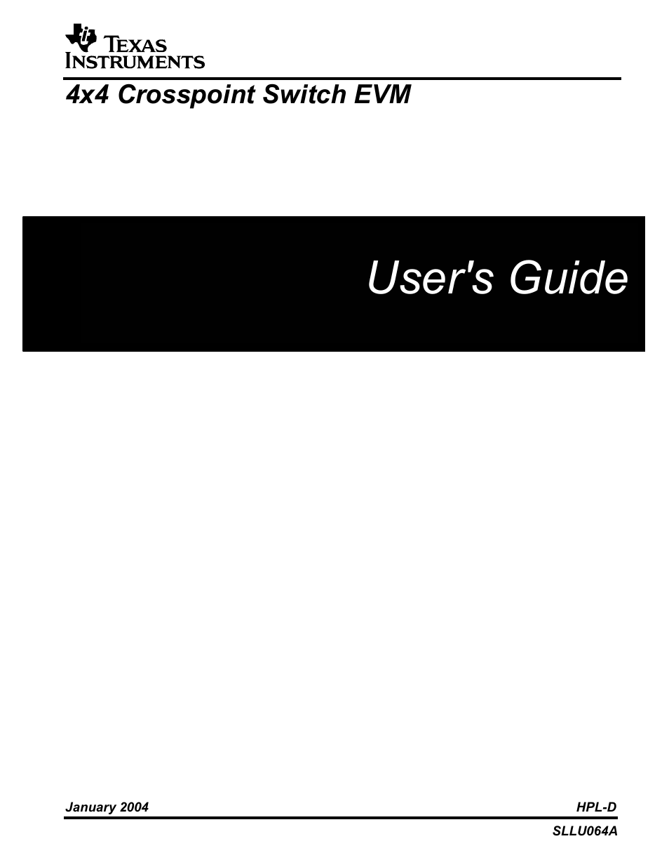 Texas Instruments HPL-D SLLU064A User Manual | 27 pages