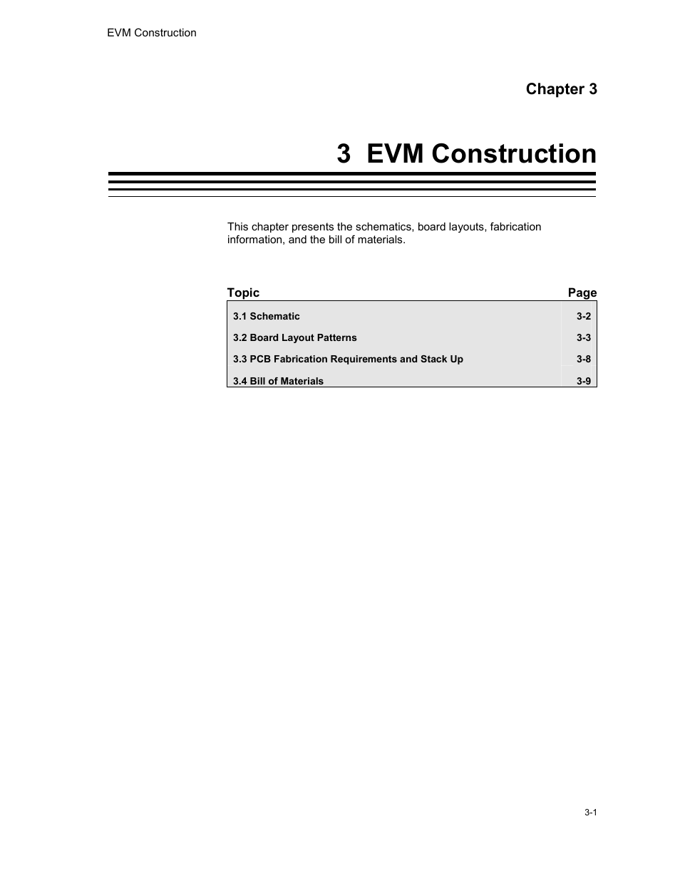 3 evm construction, Chapter 3 | Texas Instruments HPL-D SLLU064A User Manual | Page 19 / 27