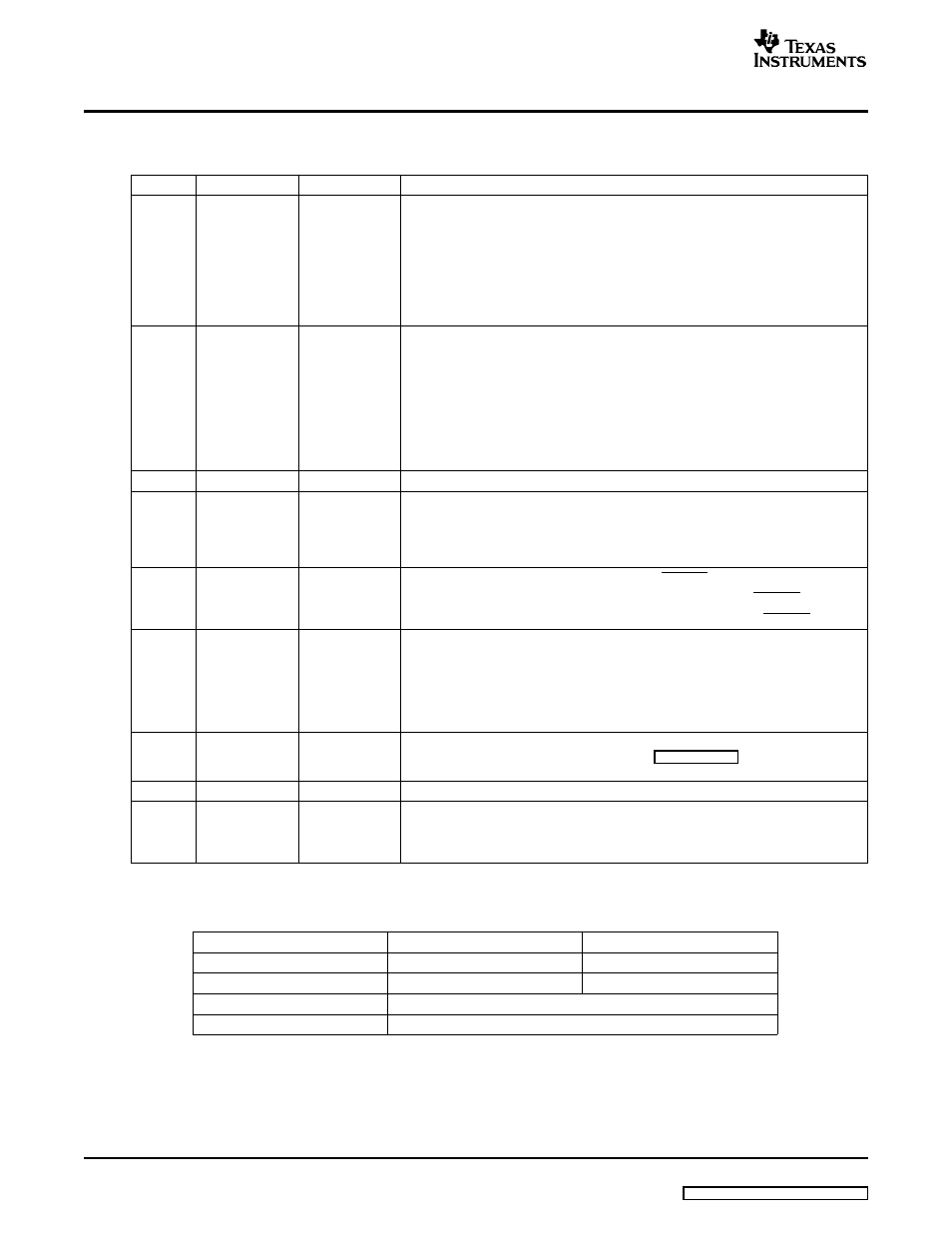 Bits, Table 58 | Texas Instruments TMS320TCI648x User Manual | Page 126 / 256