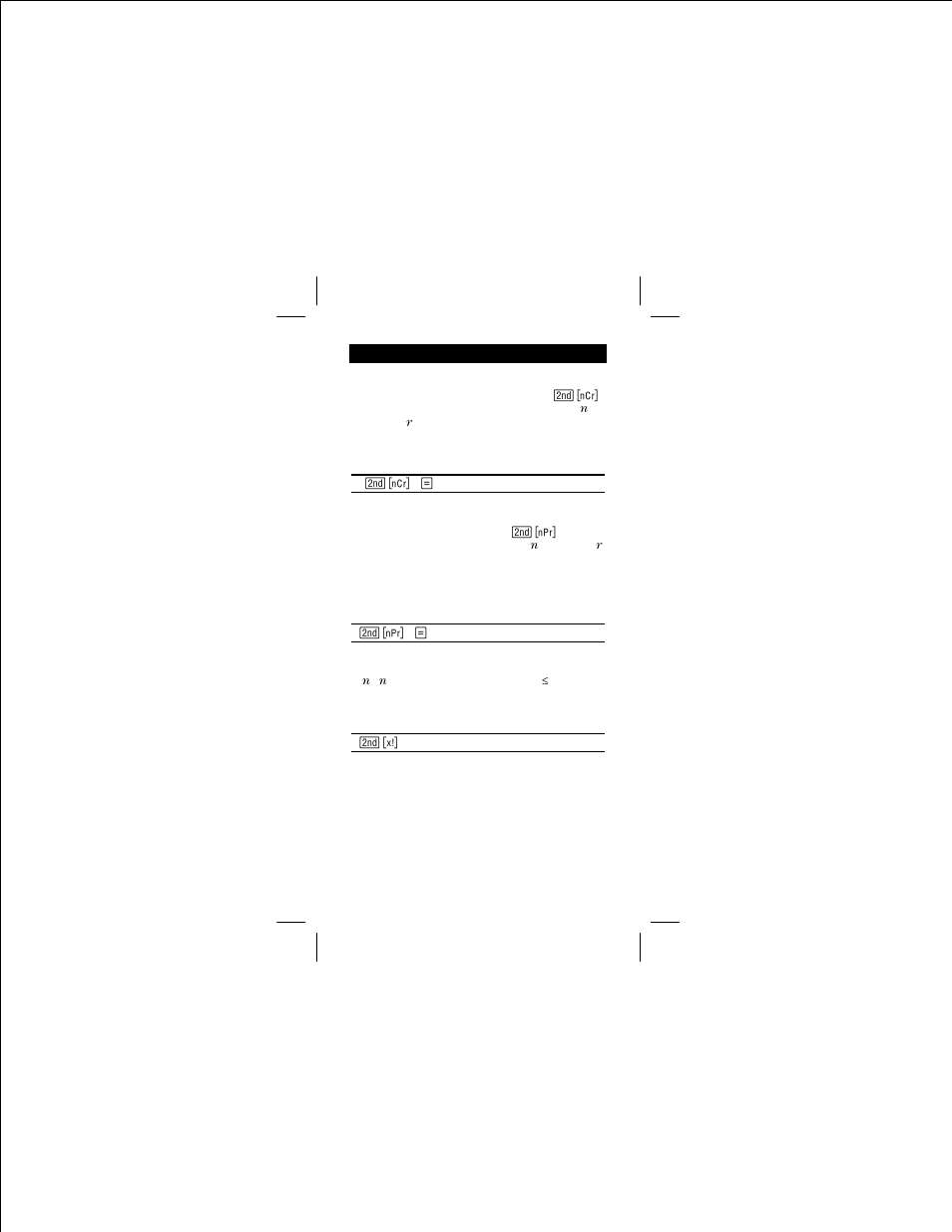 Probability | Texas Instruments TI-30Xa Solar User Manual | Page 13 / 22