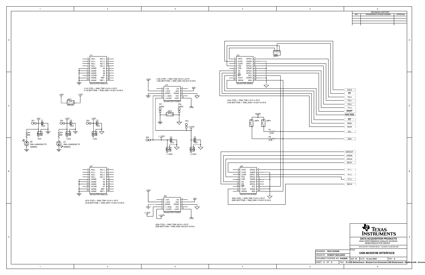 Usb-modevm interface | Texas Instruments TSC2007EVM User Manual | Page 14 / 16