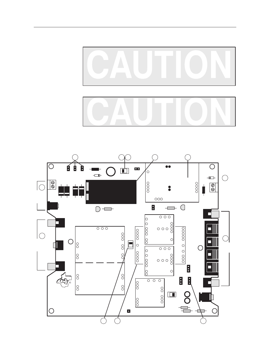 1 precautions, Figure 2–1. quick start platform map, Power input connector j1, j2, and/or v | Texas Instruments TPA0243 User Manual | Page 12 / 20