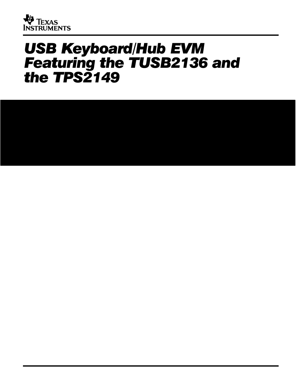 Texas Instruments TUSB2136 User Manual | 20 pages