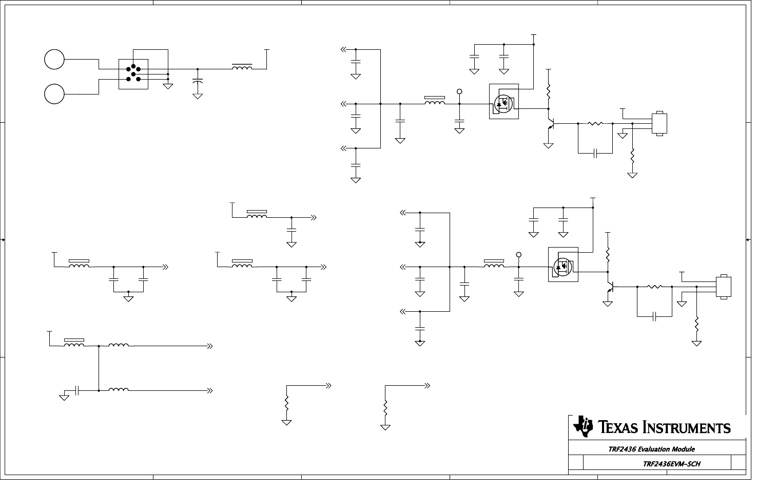 Trf2436evm-sch, Trf2436 evaluation module | Texas Instruments Chipset TRF2436EVM User Manual | Page 8 / 11