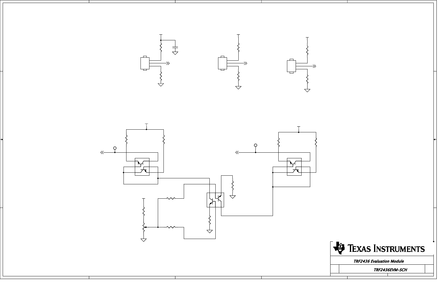 Trf2436evm-sch, Trf2436 evaluation module | Texas Instruments Chipset TRF2436EVM User Manual | Page 9 / 11