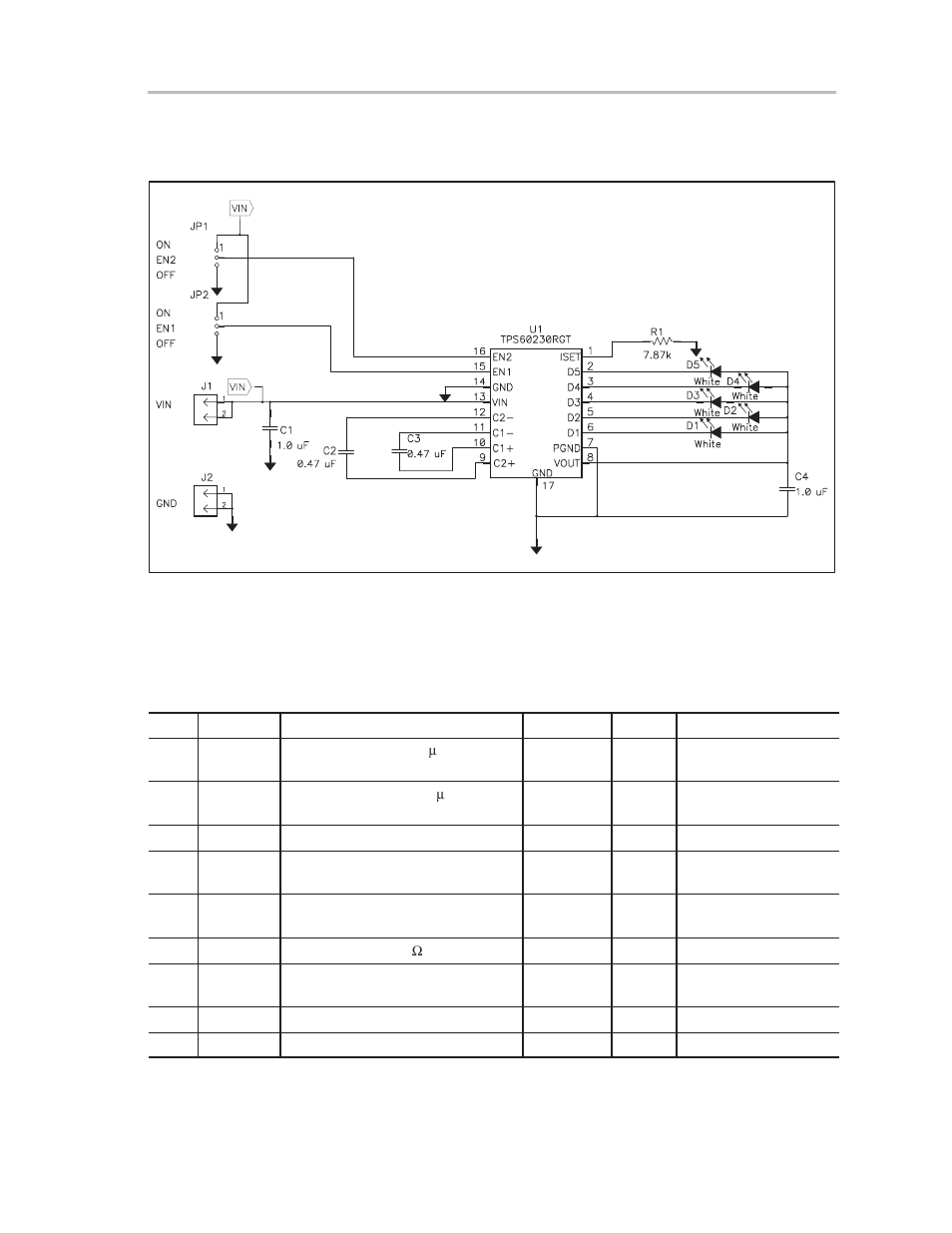 4schematic, 5bill of materials | Texas Instruments TPS60230EVM-047 User Manual | Page 11 / 11