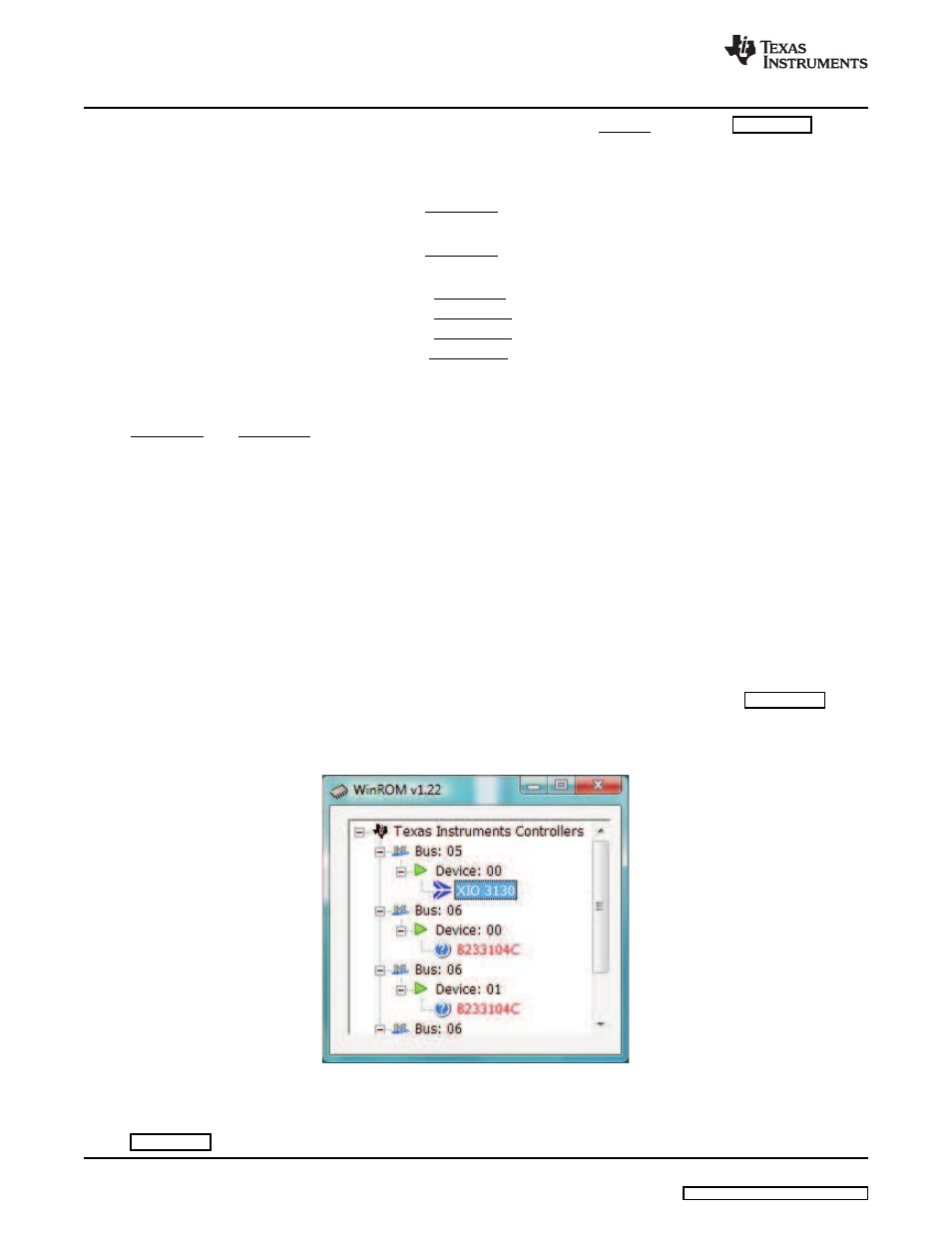 5 using winrom to configure the eeprom, Section 1.5 | Texas Instruments XIO3130 EVM User Manual | Page 8 / 17