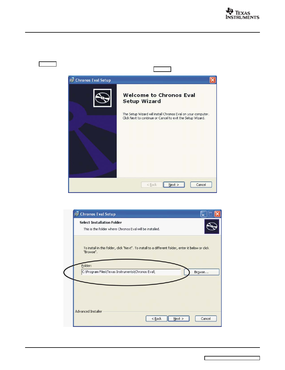 5 installing the software gui and usb driver, Prompt | Texas Instruments SCAU020 User Manual | Page 8 / 21