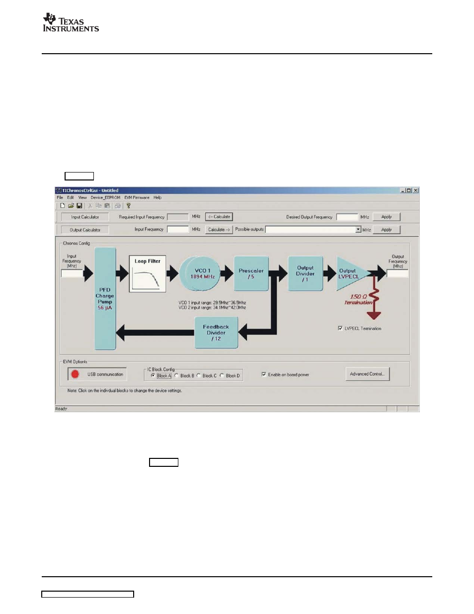 6 chronosgui, 1 using software-enabled automatic pll selection, Chronosgui | Texas Instruments SCAU020 User Manual | Page 9 / 21