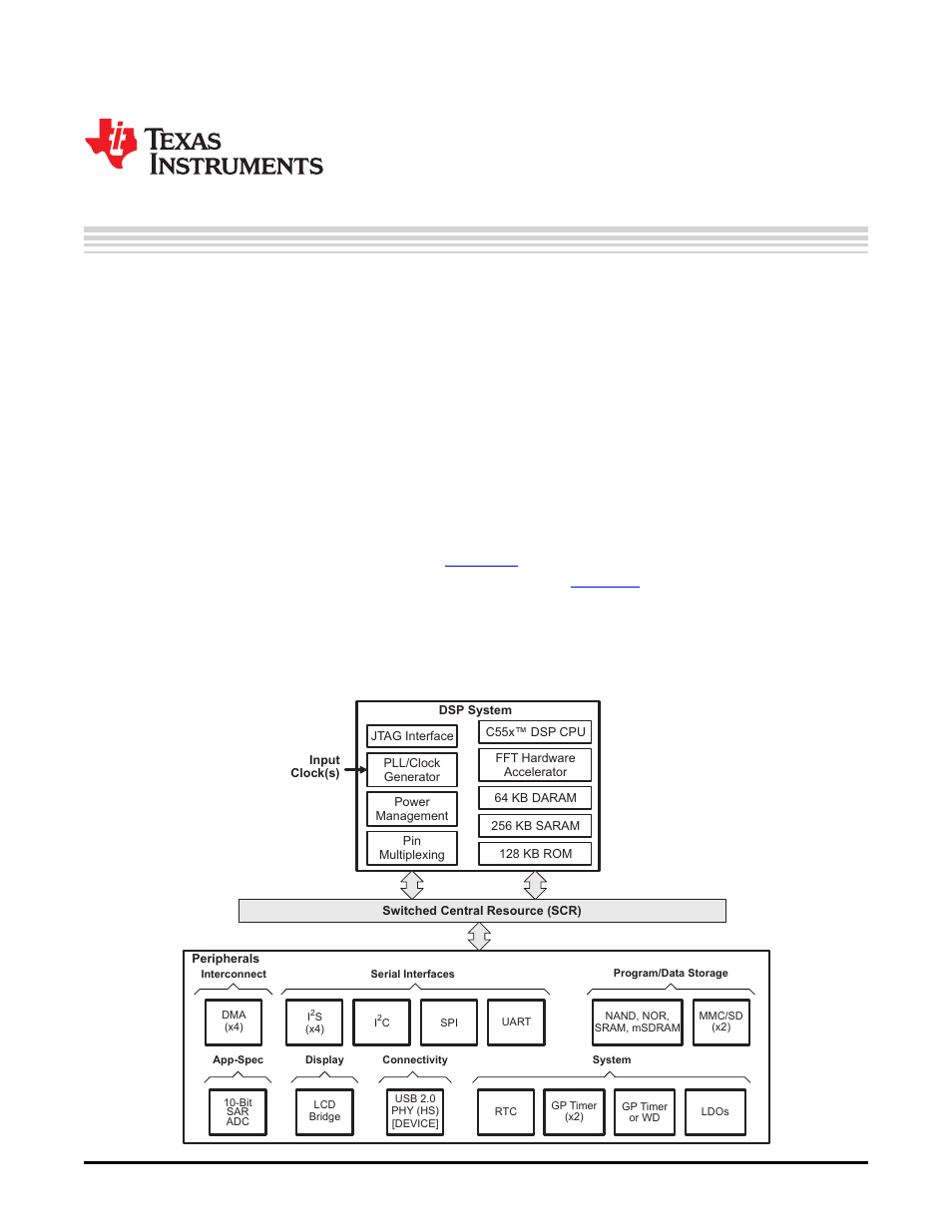 1 system control, 1 introduction, 1 block diagram | System control, Chapter 1 | Texas Instruments TMS3320C5515 User Manual | Page 13 / 78