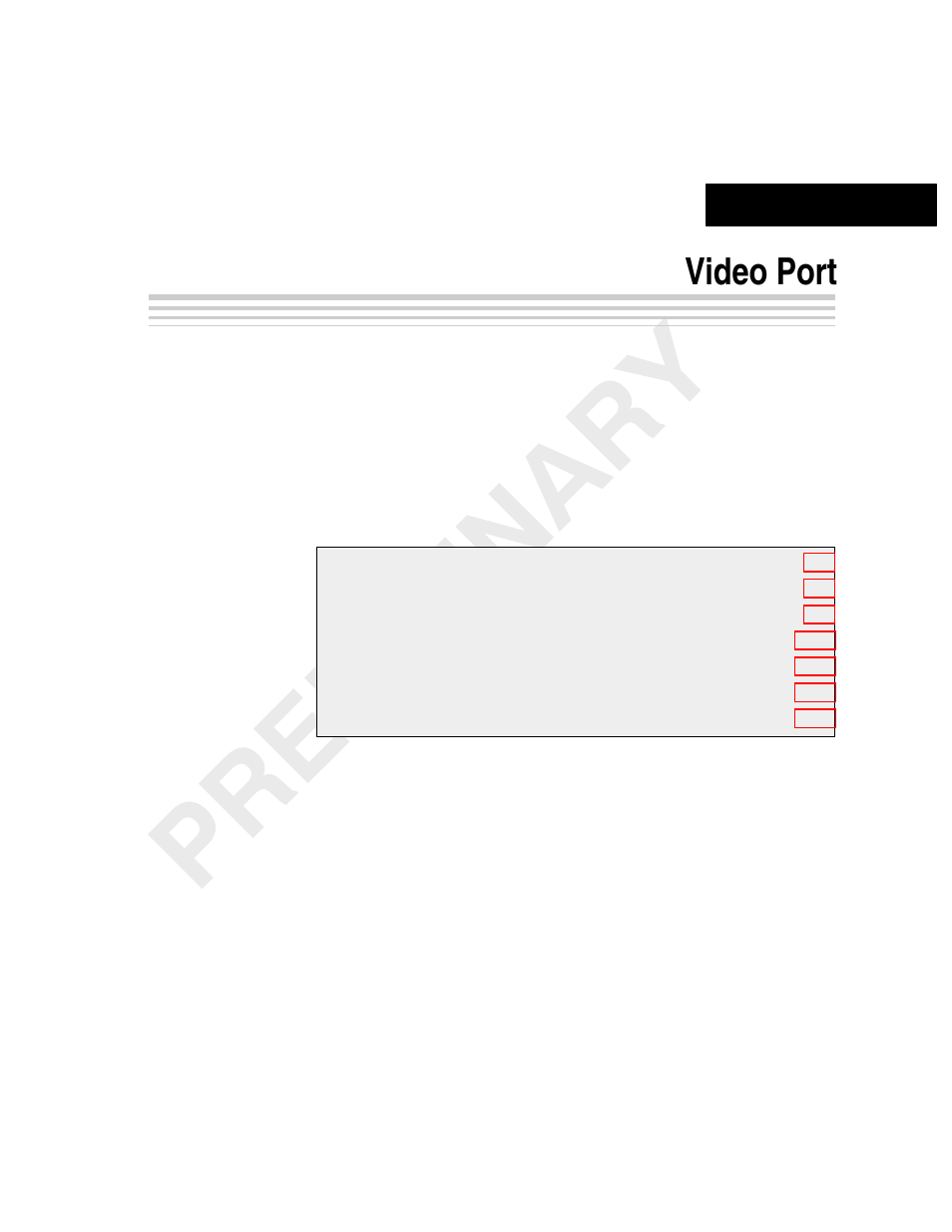 Chapter 2: video port, Video port, Chapter 2 | Texas Instruments TMS320C64x DSP User Manual | Page 34 / 306