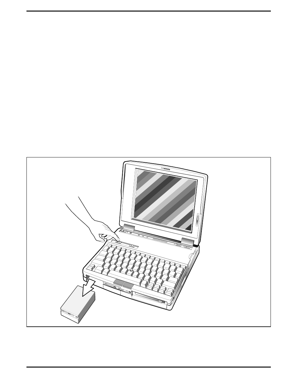 Notebook sub-assembly removal and, Replacement procedures, Removing/replacing the notebook | Battery pack, Battery pack removal/replacement, Battery pack kit, li-on | Texas Instruments 5000 User Manual | Page 115 / 286