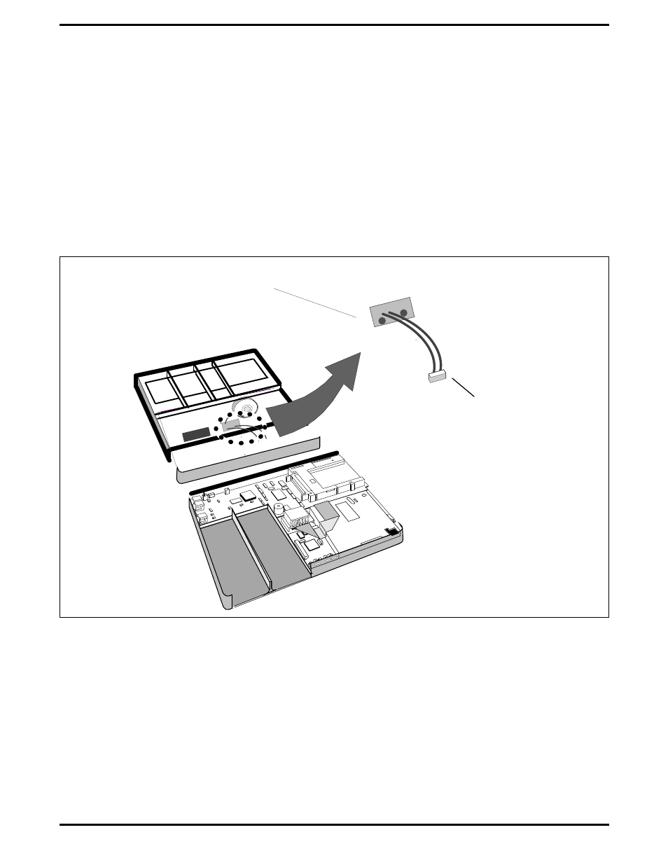 Removing/replacing the sleep switch board, Sleep board assembly, removal/replacement, Pcmcia/sound board assy | 11 removing/replacing the sleep switch board | Texas Instruments 5000 User Manual | Page 126 / 286