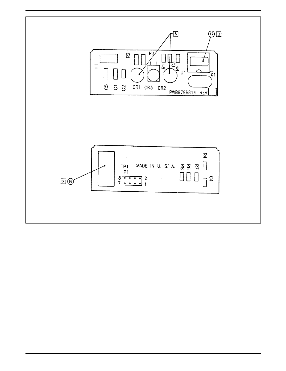 Ir board, p/n 9798813-0001 -39, Ir board, p/n 9798813-0001 | Texas Instruments 5000 User Manual | Page 176 / 286