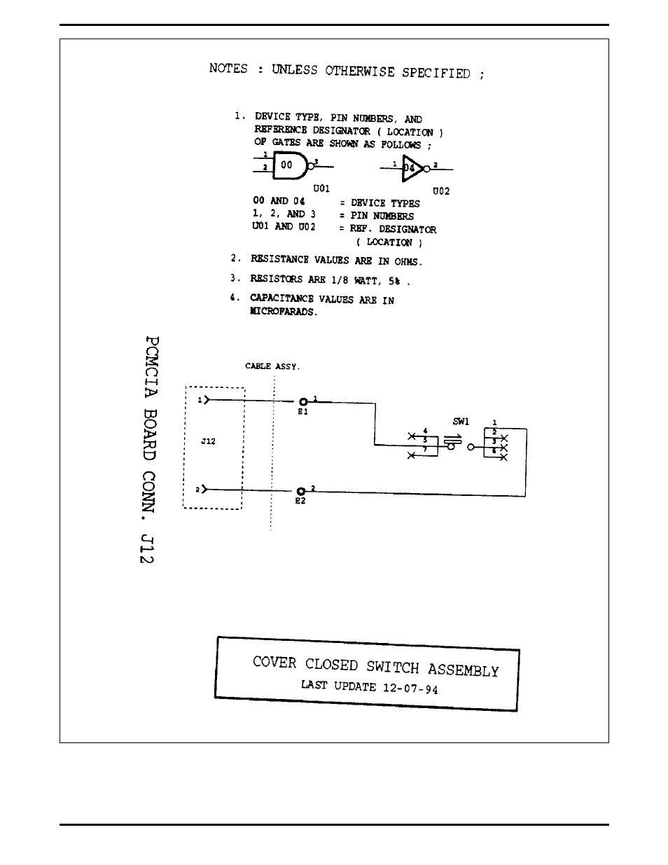 Sleep switch board, p/n 9786148, logic diagram, Sleep switch board | Texas Instruments 5000 User Manual | Page 227 / 286