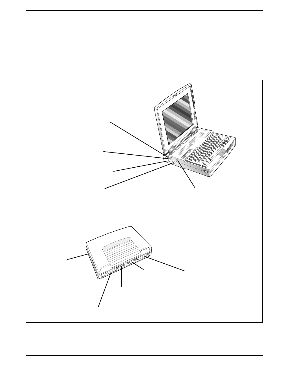 External ports, Notebook external ports, 8 external ports | Texas Instruments 5000 User Manual | Page 36 / 286