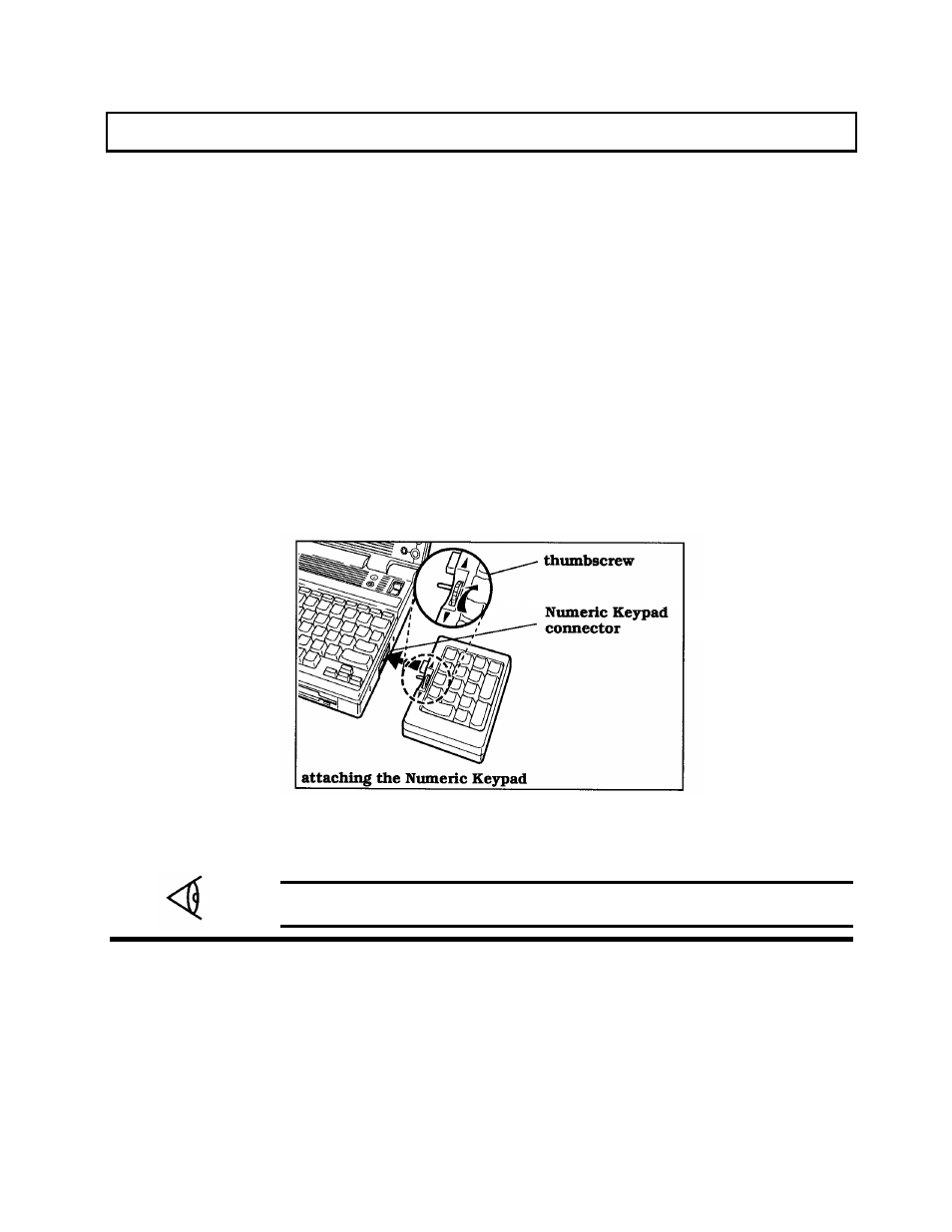 Numeric keypad, Attaching the keypad | Texas Instruments 3000 WinSX User Manual | Page 110 / 219