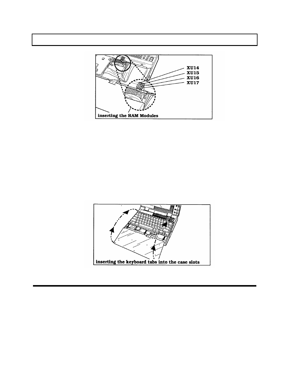 Replacing the keyboard, Ram modules | Texas Instruments 3000 WinSX User Manual | Page 114 / 219