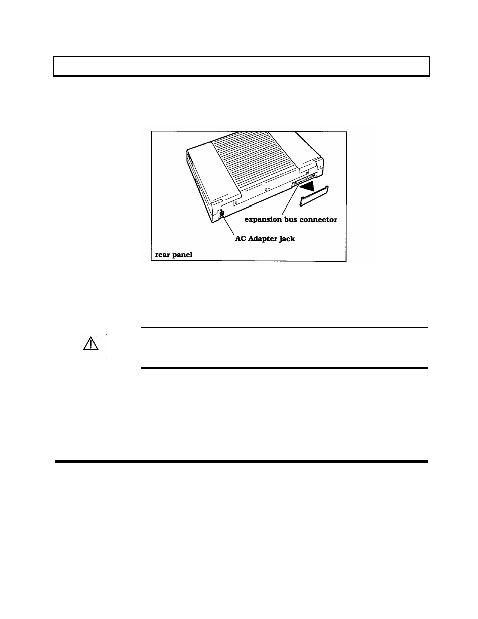 Rear panel, Ac adapter jack, Expansion bus connector | Connectors and ports | Texas Instruments 3000 WinSX User Manual | Page 28 / 219
