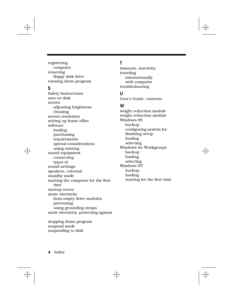 Index | Texas Instruments 6100 User Manual | Page 112 / 113