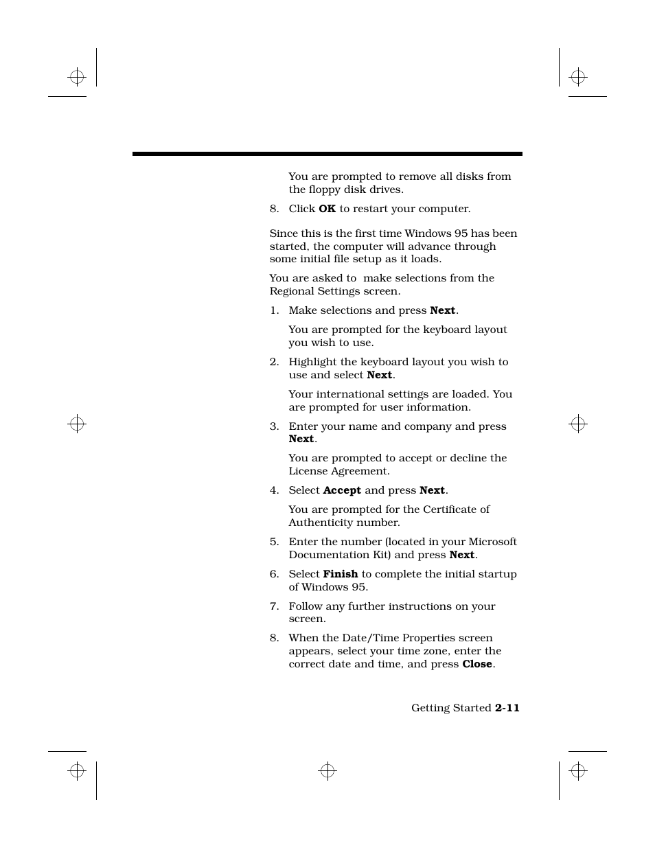 Configuring your system, Loading windows 95 | Texas Instruments 6100 User Manual | Page 29 / 113
