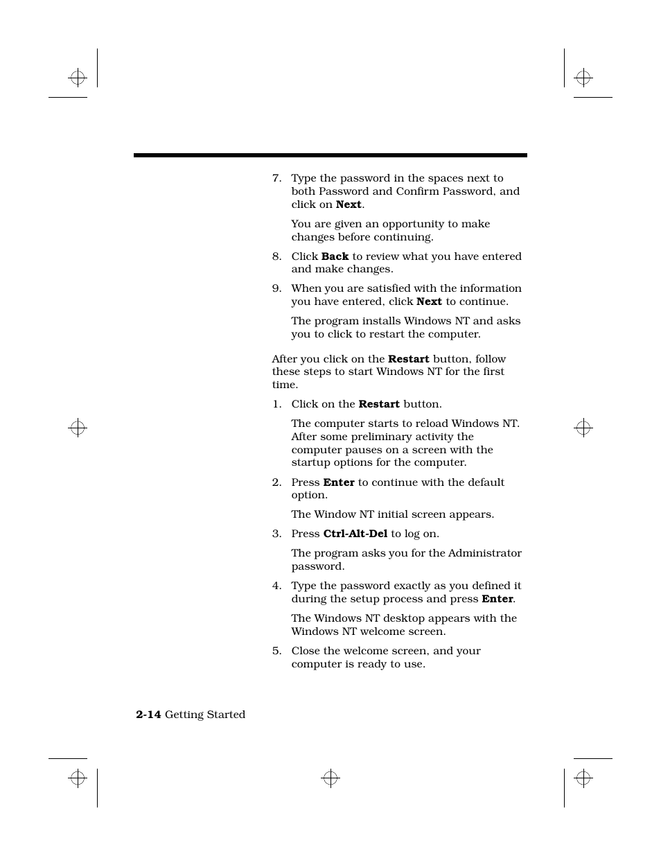 Starting windows nt for the first time, Loading windows nt | Texas Instruments 6100 User Manual | Page 32 / 113