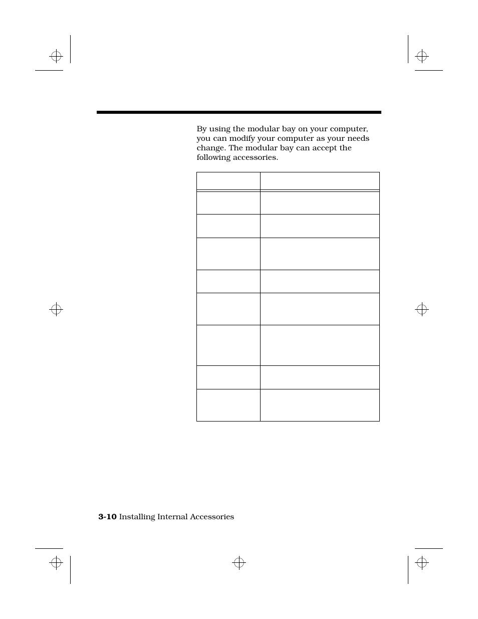 Installing modular bay accessories, Using the modular bay | Texas Instruments 6100 User Manual | Page 44 / 113