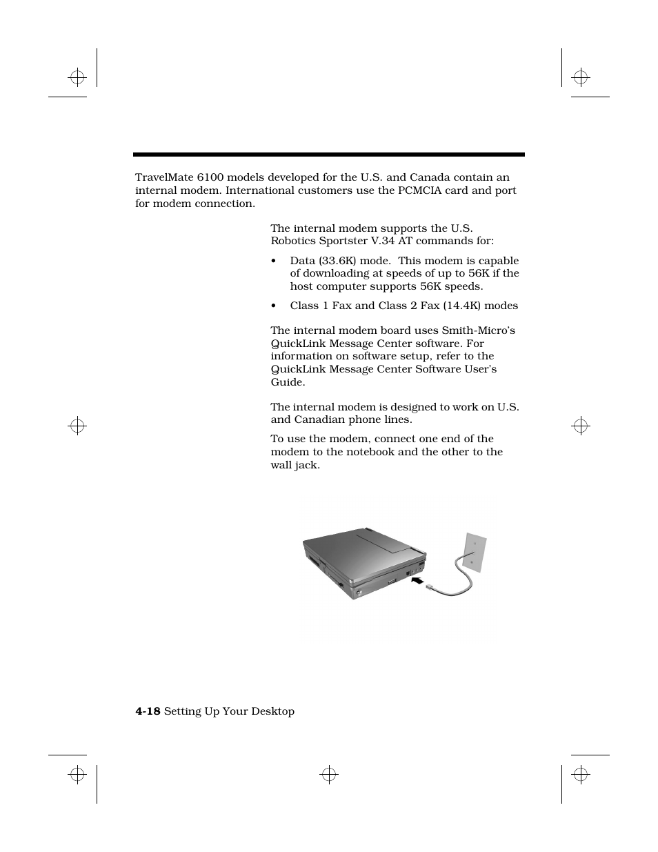 Connecting the modem, Description, Software | Texas Instruments 6100 User Manual | Page 68 / 113