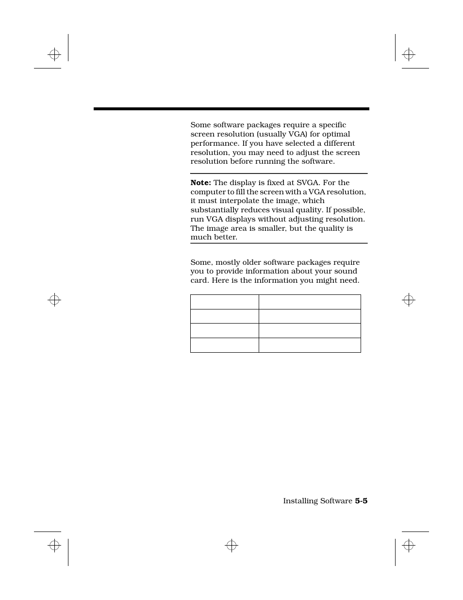 Special considerations, Screen resolution, Sound settings | Texas Instruments 6100 User Manual | Page 75 / 113