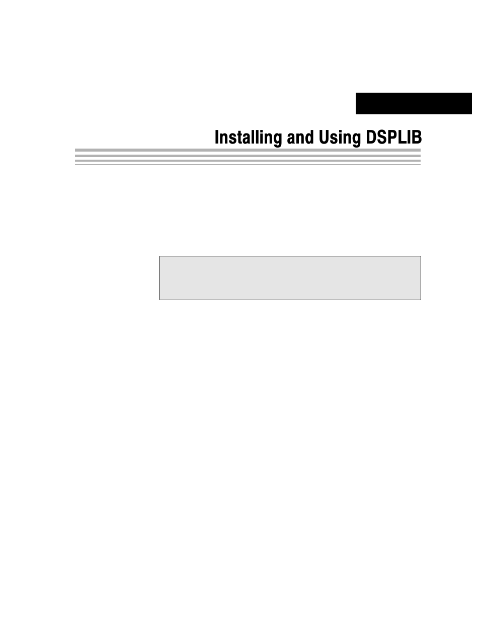 Installing and using dsplib, Chapter 2 | Texas Instruments TMS320C64X User Manual | Page 13 / 169