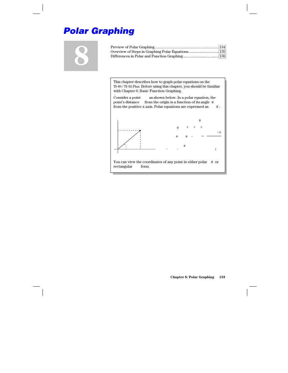 Chapter 8: polar graphing | Texas Instruments PLUS TI-89 User Manual | Page 150 / 623