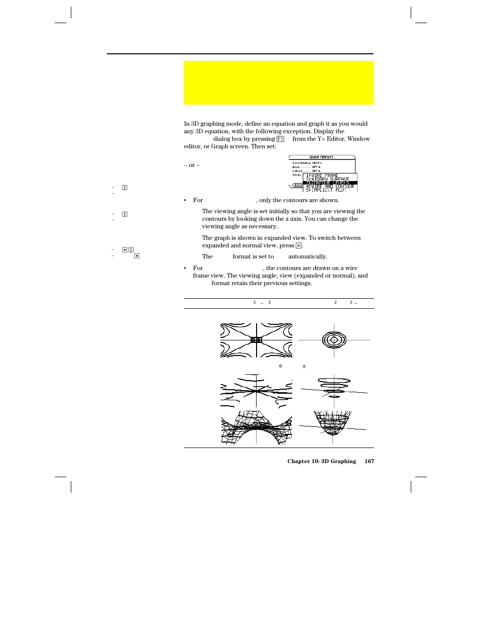 Contour plots, Selecting the graph format style | Texas Instruments PLUS TI-89 User Manual | Page 184 / 623