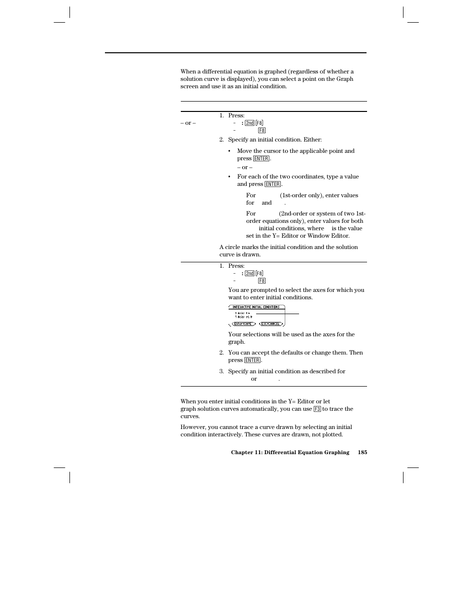 Note about tracing a solution curve | Texas Instruments PLUS TI-89 User Manual | Page 202 / 623