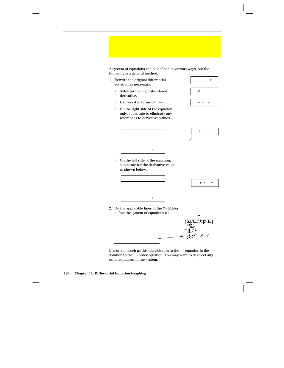 Defining a system for higher-order equations, Transforming an equation into a 1st-order system | Texas Instruments PLUS TI-89 User Manual | Page 203 / 623