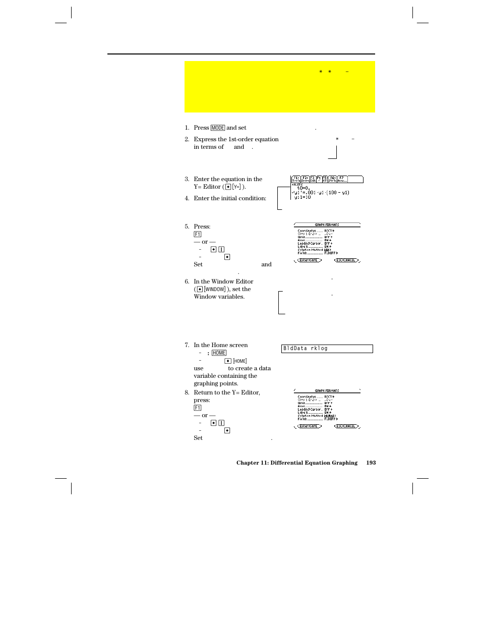 Example comparison of rk and euler | Texas Instruments PLUS TI-89 User Manual | Page 210 / 623