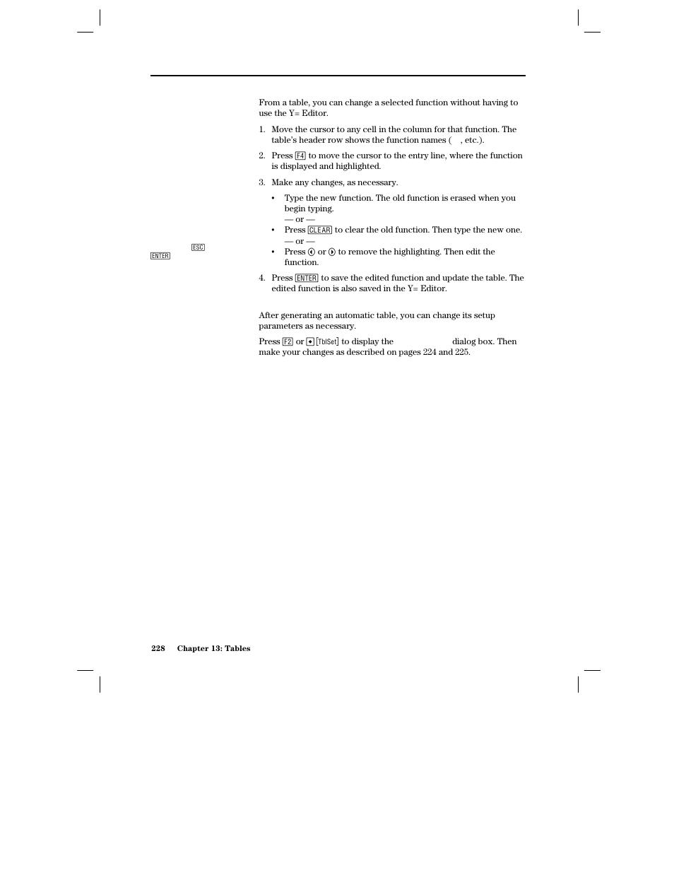 Editing a selected function, If you want to change the setup parameters | Texas Instruments PLUS TI-89 User Manual | Page 245 / 623