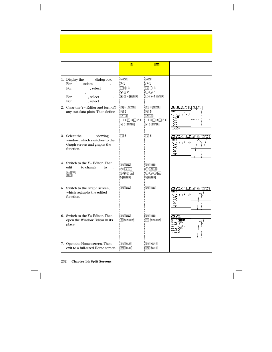 Preview of split screens | Texas Instruments PLUS TI-89 User Manual | Page 249 / 623