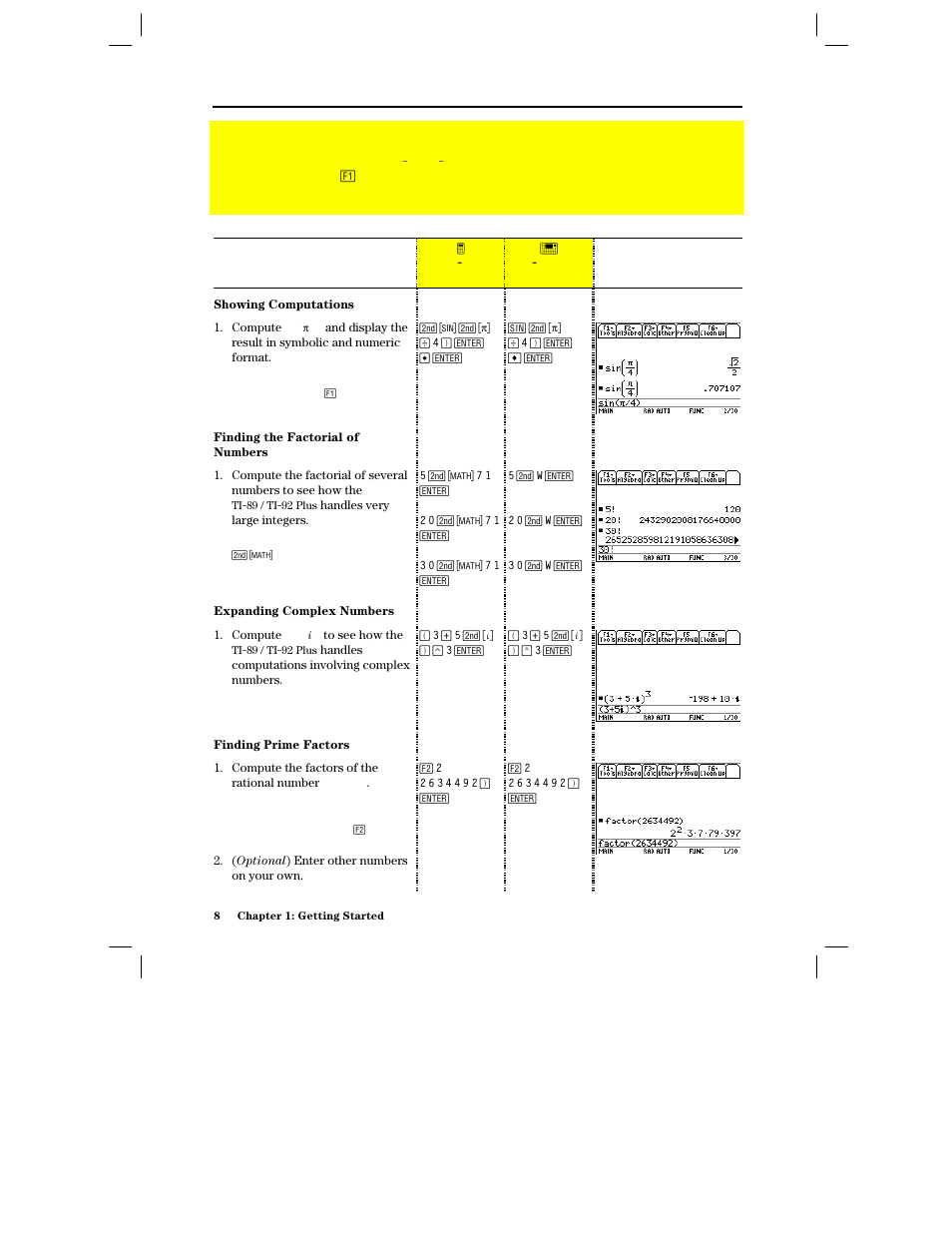 Performing computations | Texas Instruments PLUS TI-89 User Manual | Page 25 / 623