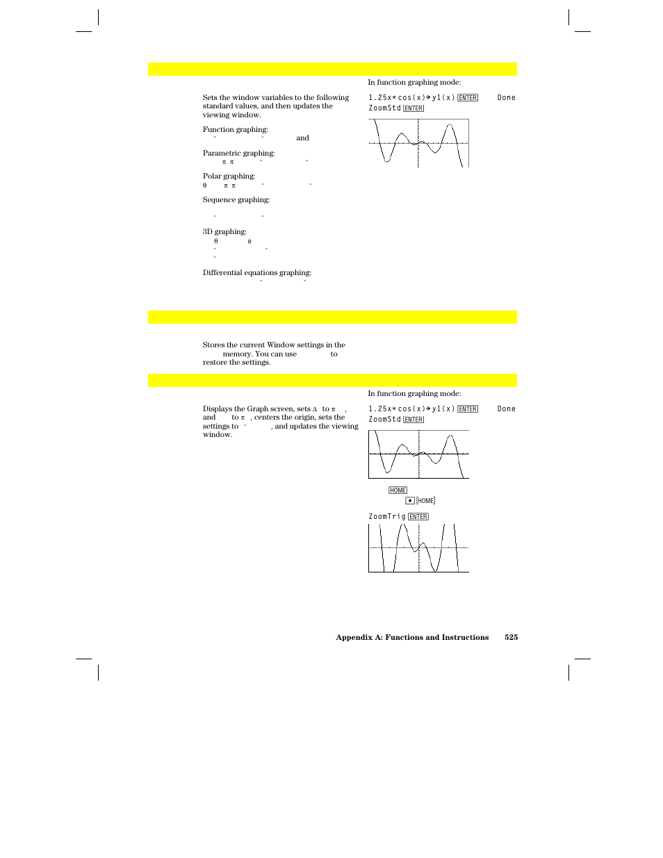 Zoomstd, Zoomsto, Zoomtrig | Texas Instruments PLUS TI-89 User Manual | Page 542 / 623