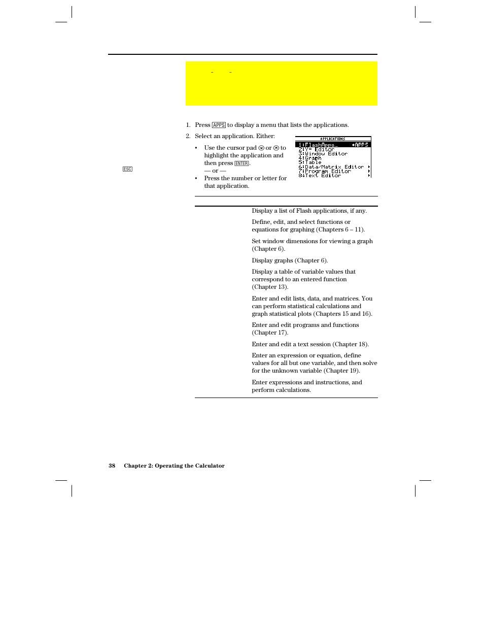 Selecting an application, From the applications menu | Texas Instruments PLUS TI-89 User Manual | Page 55 / 623