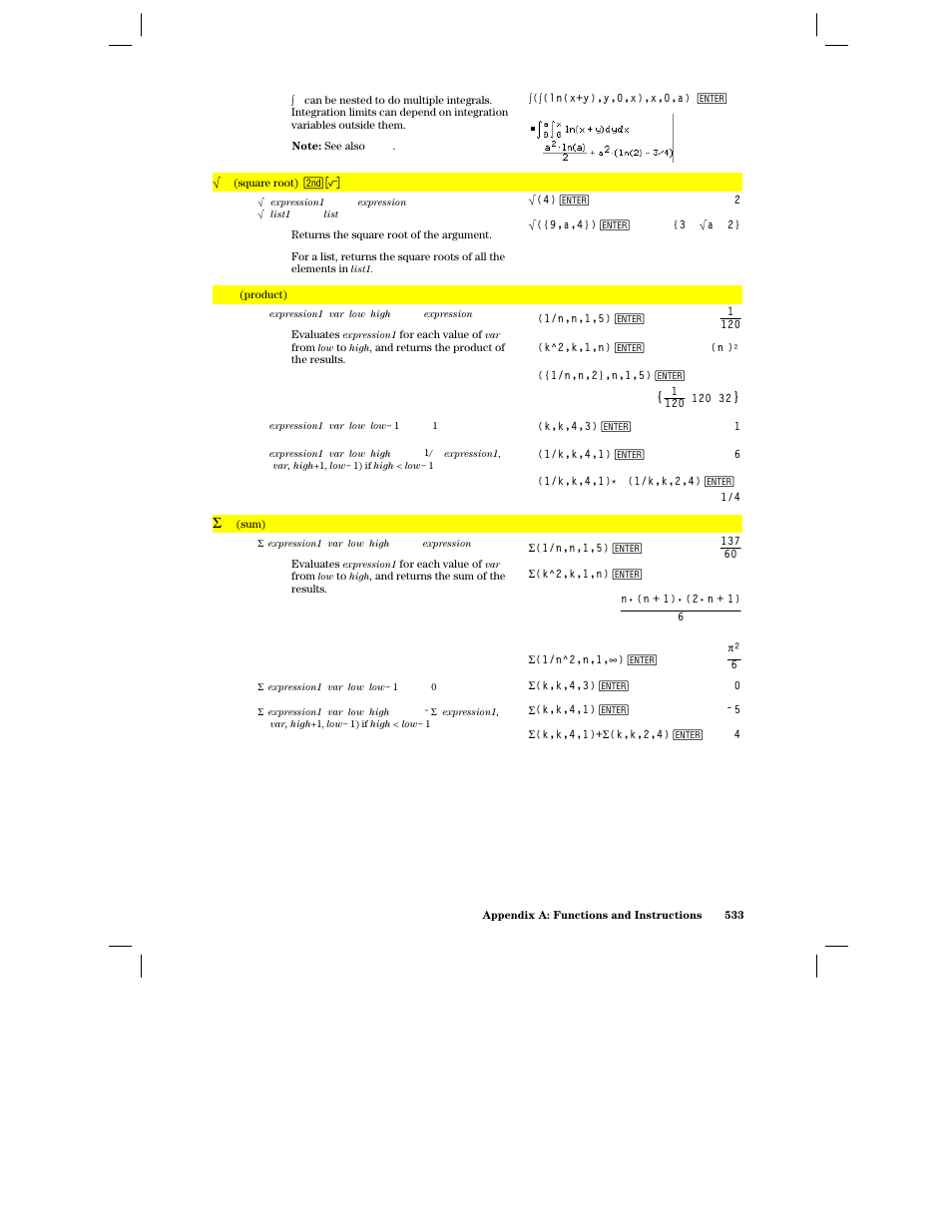 Texas Instruments PLUS TI-89 User Manual | Page 550 / 623
