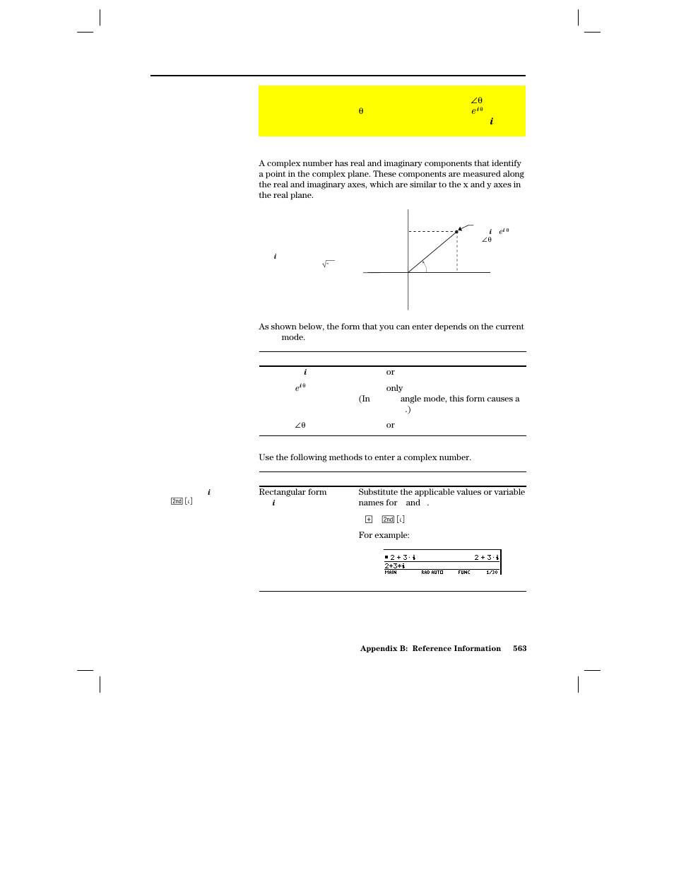 Entering complex numbers, Overview of complex numbers | Texas Instruments PLUS TI-89 User Manual | Page 580 / 623
