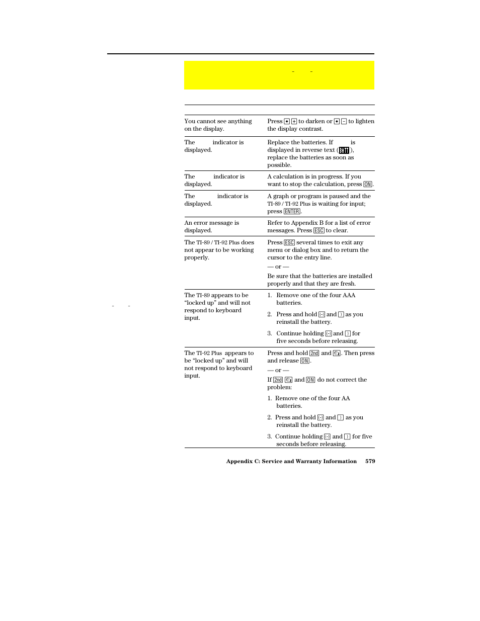 In case of difficulty, Suggestions | Texas Instruments PLUS TI-89 User Manual | Page 596 / 623