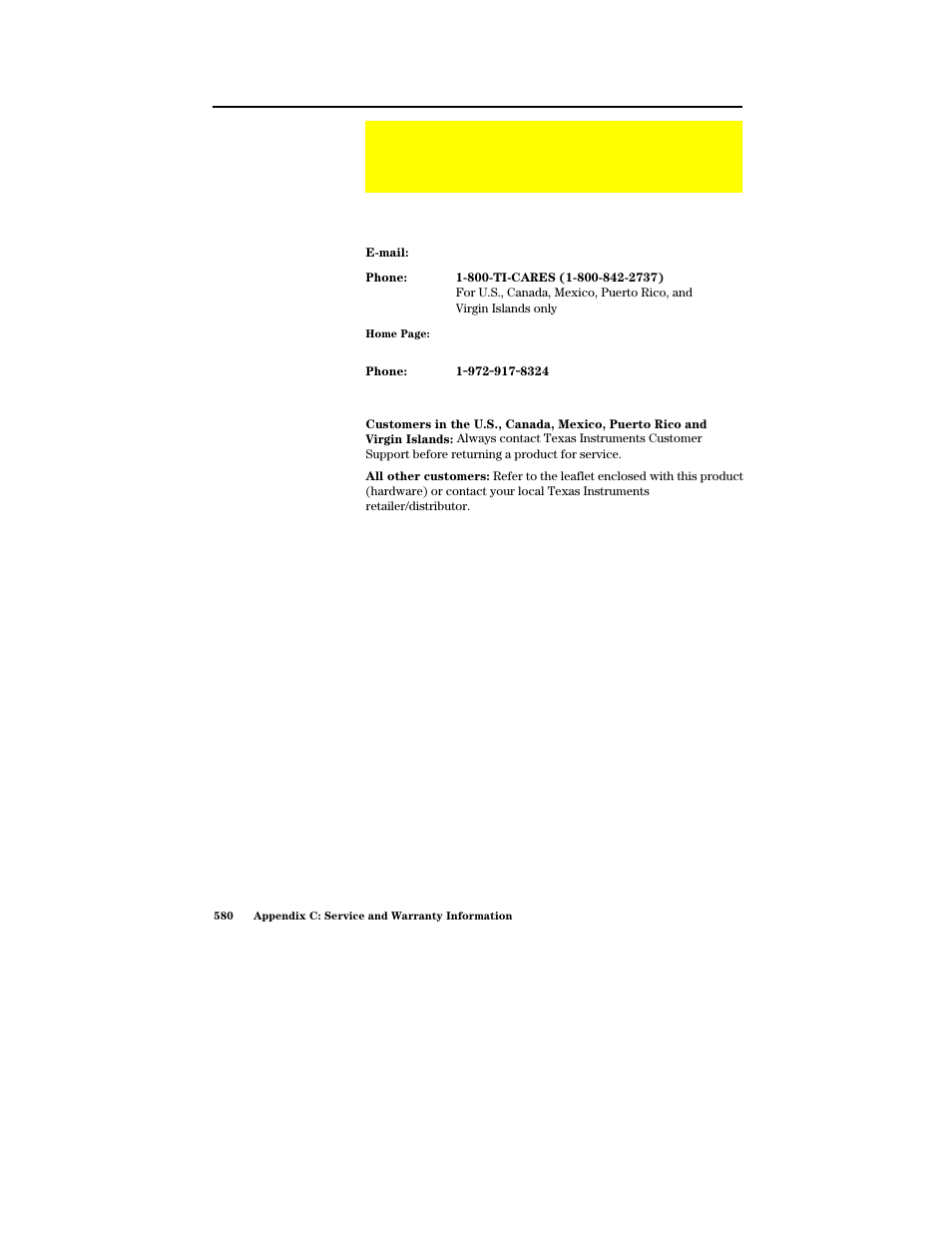 Support and service information, Product support, Product service | Other ti products and services | Texas Instruments PLUS TI-89 User Manual | Page 597 / 623