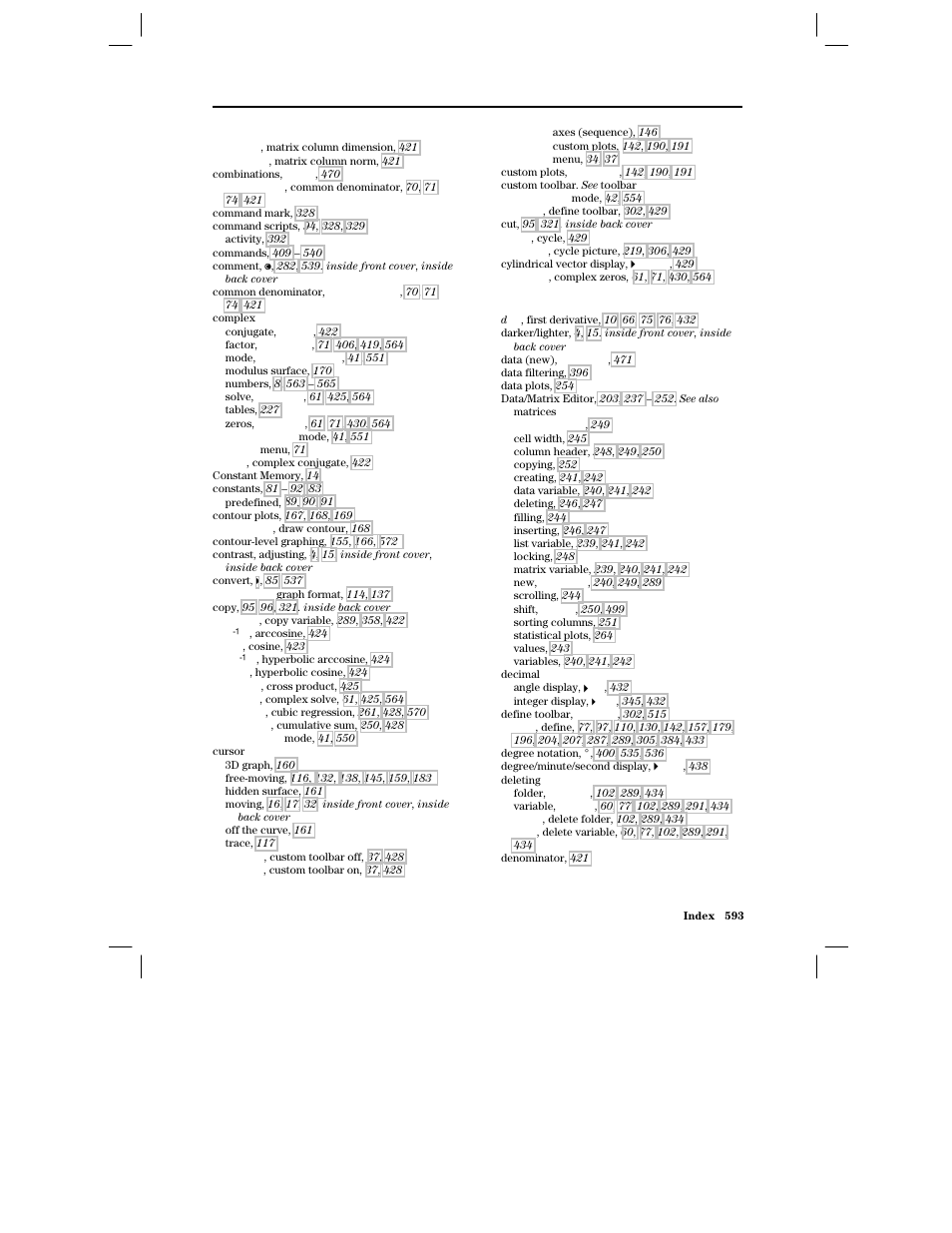 Texas Instruments PLUS TI-89 User Manual | Page 610 / 623