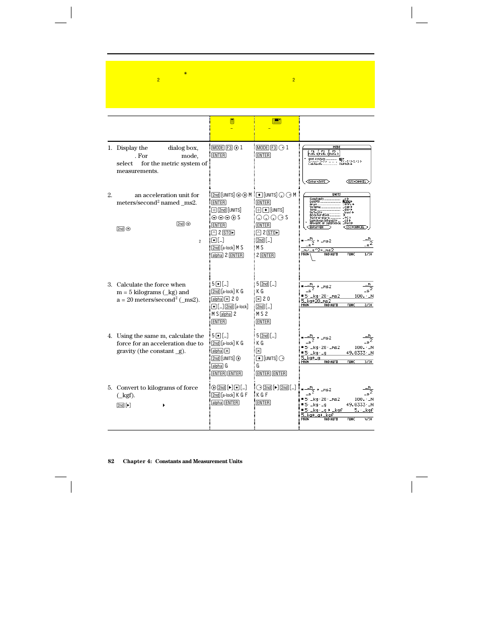 Preview of constants and measurement units | Texas Instruments PLUS TI-89 User Manual | Page 99 / 623