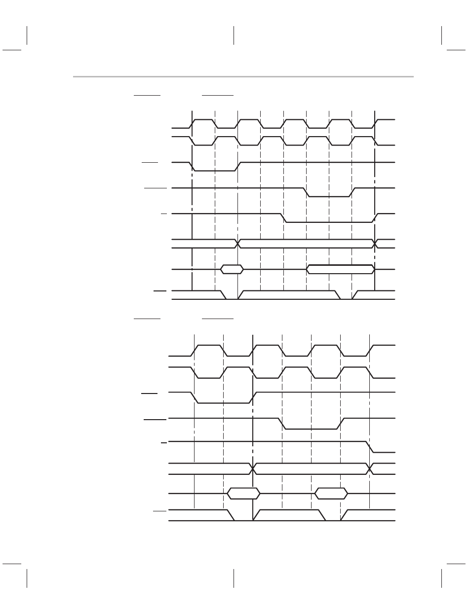 Figure 10–30. strbx read and iostrb write, Figure 10–31. strbx read and iostrb read | Texas Instruments TMS320C3x User Manual | Page 348 / 757