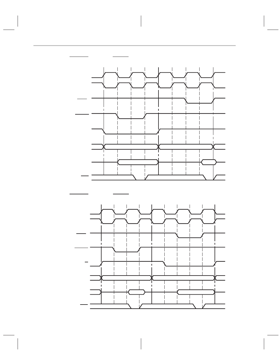 Figure 10–35. iostrb write and strbx read, Figure 10–36. iostrb read and strbx write | Texas Instruments TMS320C3x User Manual | Page 351 / 757