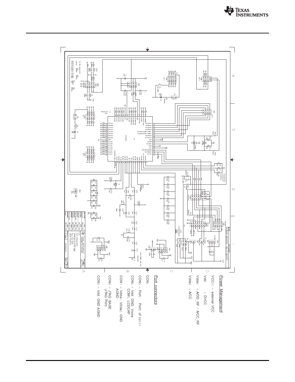 B.27 em430f6137rf900, Power management, Port connectors | Texas Instruments MSP430 User Manual | Page 116 / 138